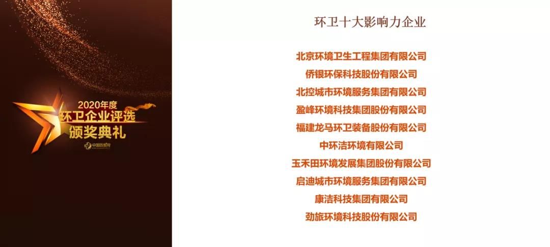 2020固废环卫十大影响力企业等11大榜单出炉(图3)